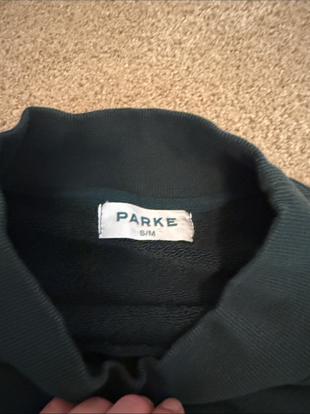 Parke Forest Green Crewneck Sweatshirt with White Lettering - Picture 2 of 3